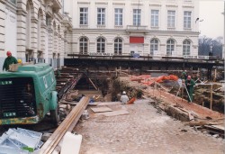 Fouilles de la place Royale par la Société royale d'Archéologie de Bruxelles